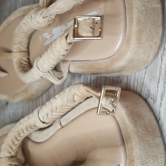 Gia Borghini By Rhw Suede T Strap Womens Tan Between The Toe Sandals Size 9 - Picture 11 of 16